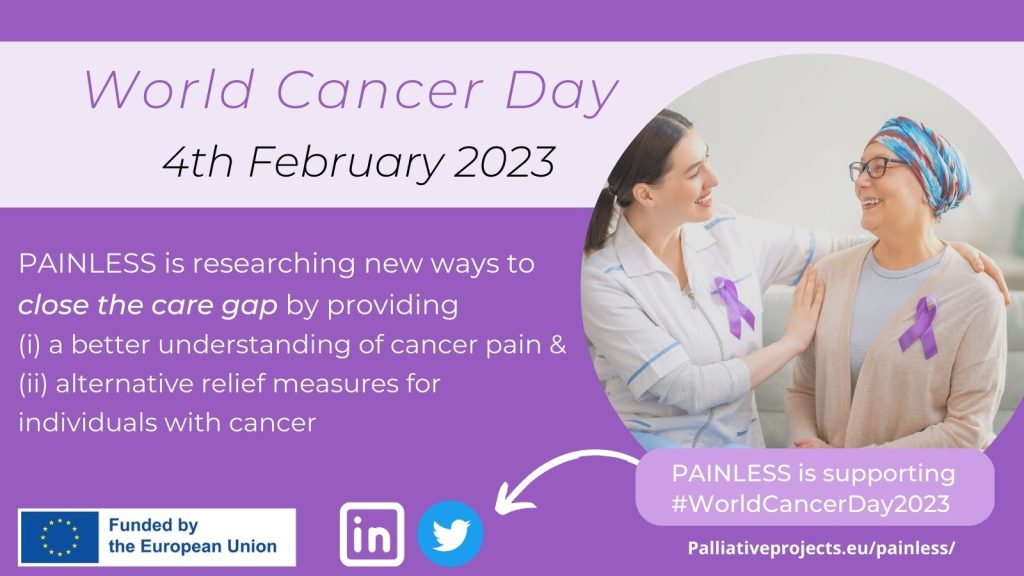 banner PAINLESS World Cancer Day 4th February 2023