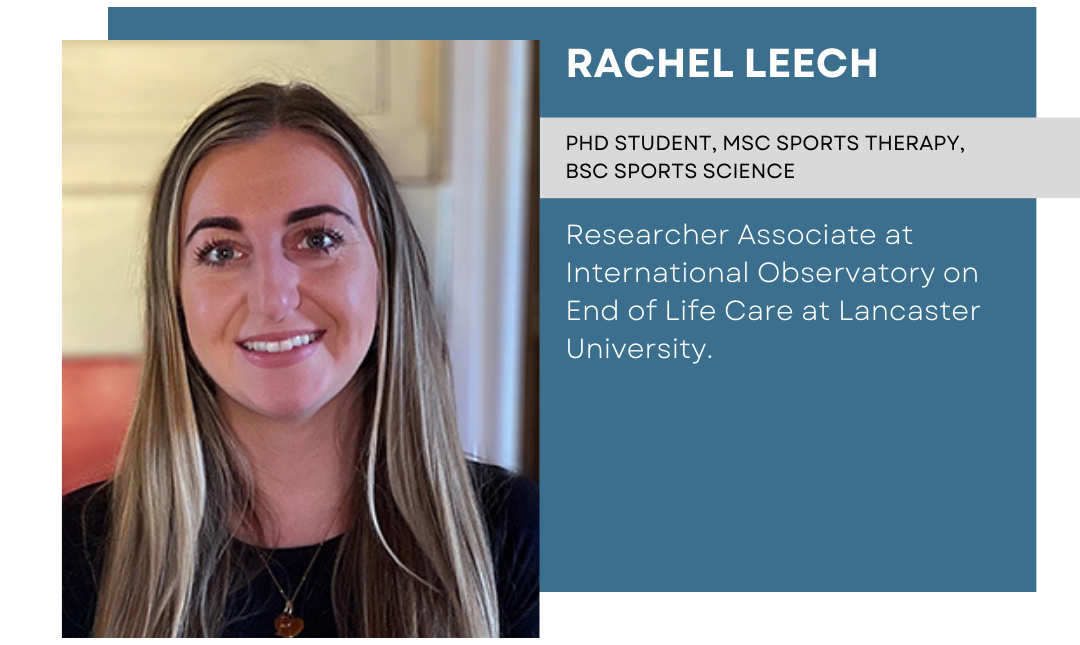 banner with the photo and resume of Rachel Leech