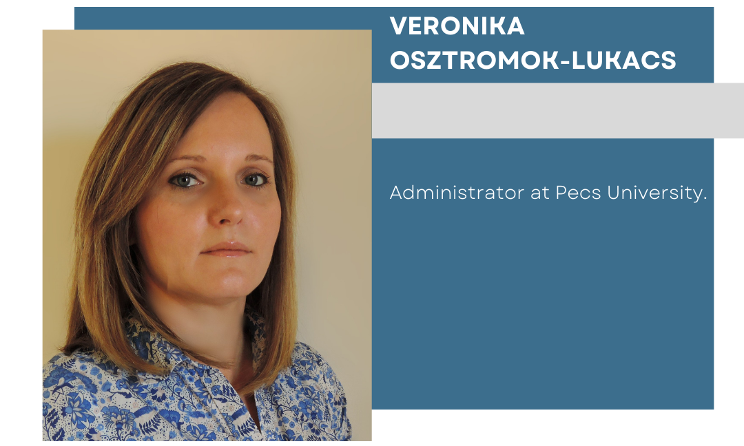 banner with the photo and resume of Veronika Osztromok-Lukacs