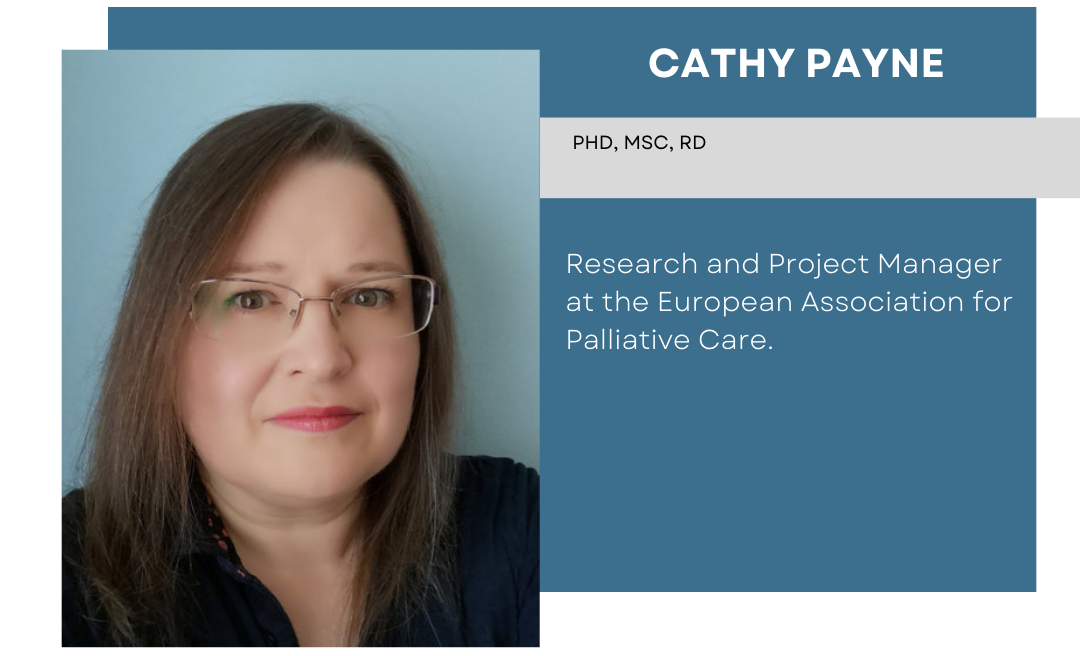 banner with the photo and resume of Cathy Payne