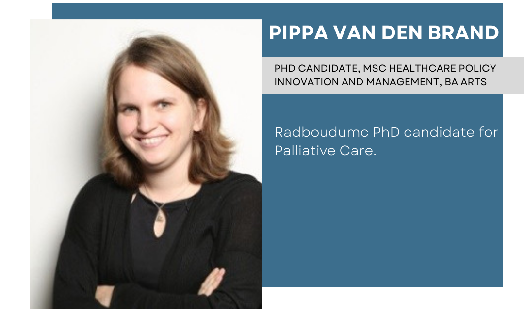 banner with the photo and resume of Pippa Van den Brand