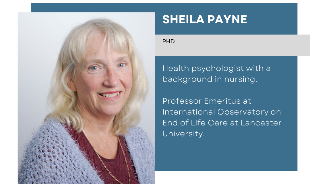 banner with the photo and resume of Sheila Payne