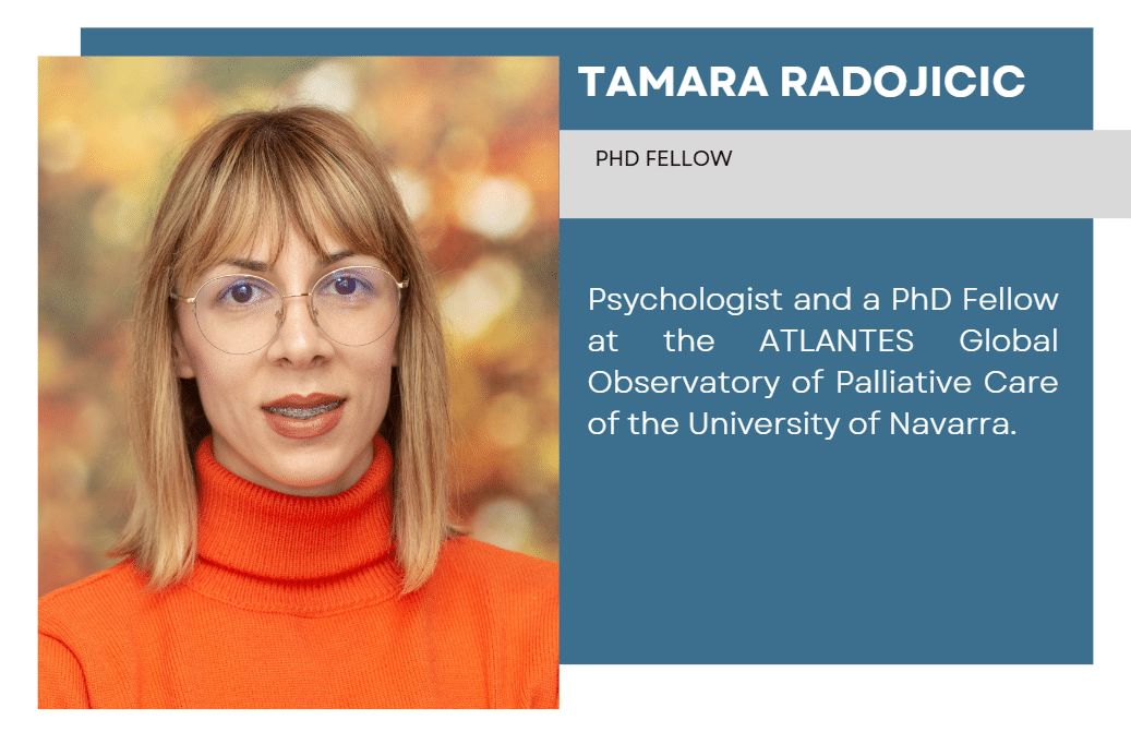 banner with the photo and resume of Tamara Radojicic